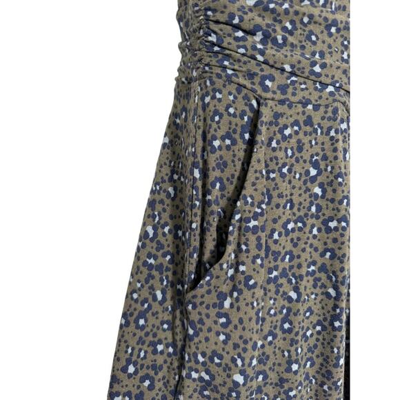 Boden Amelie Jersey Stretch Dress Short Sleeve Green Leopard Print 6R - Picture 12 of 13